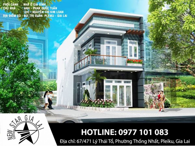 New Star Gia Lai dịch vụ thiết kế nhà, biệt thự đẹp và uy tín nhất TP. Pleiku, Gia Lai